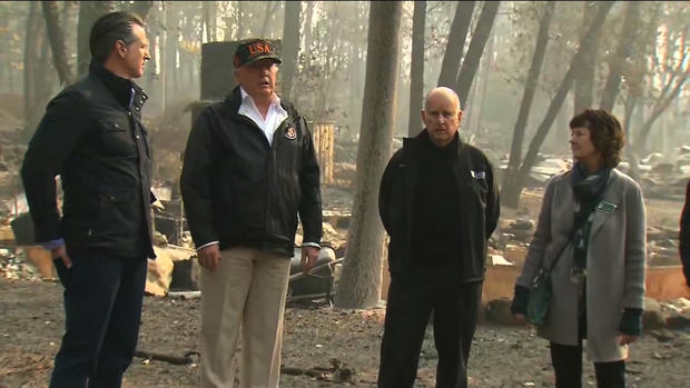 Trump Visits California Wildfire Zone 