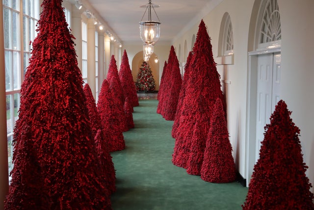 Holiday Decorations On Display At The White House 