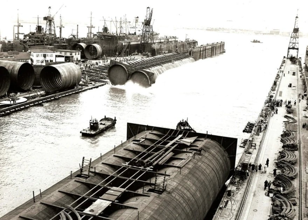 Baltimore Harbor Tunnel Construction Circa 1955 