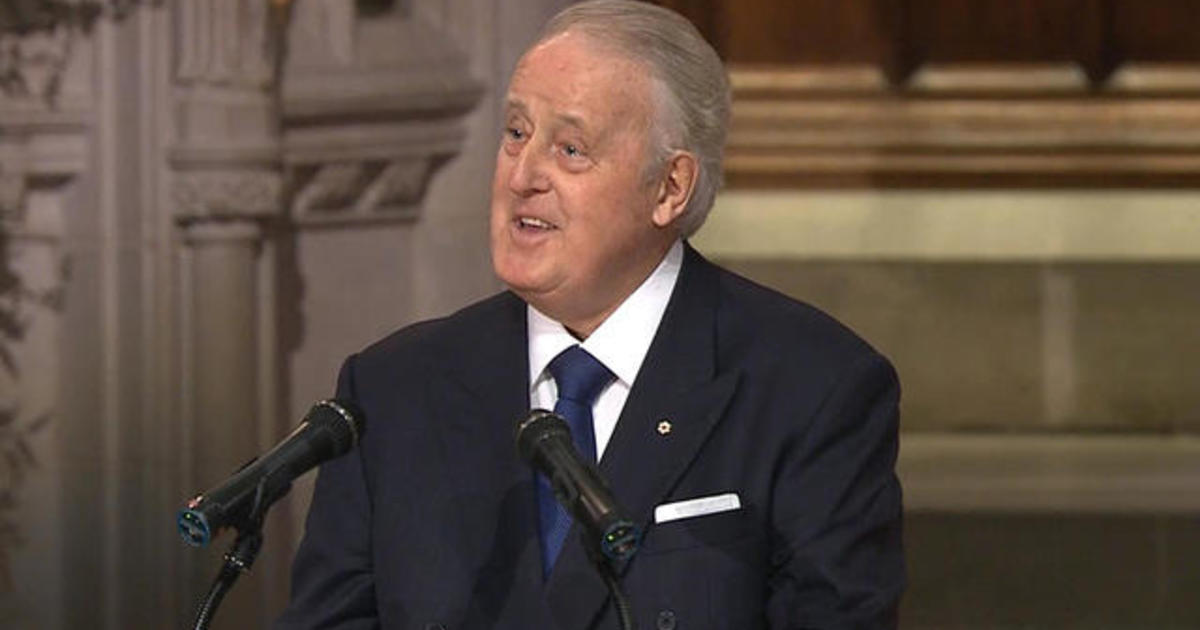 Former Canadian Prime Minister Brian Mulroney delivers eulogy at Bush