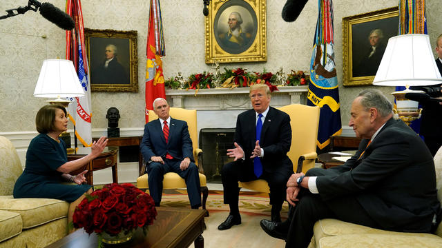 President Trump meets with Schumer and Pelosi at the White House in Washington 