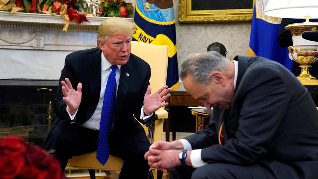 U.S. President Trump meets with Schumer and Pelosi at the White House in Washington 