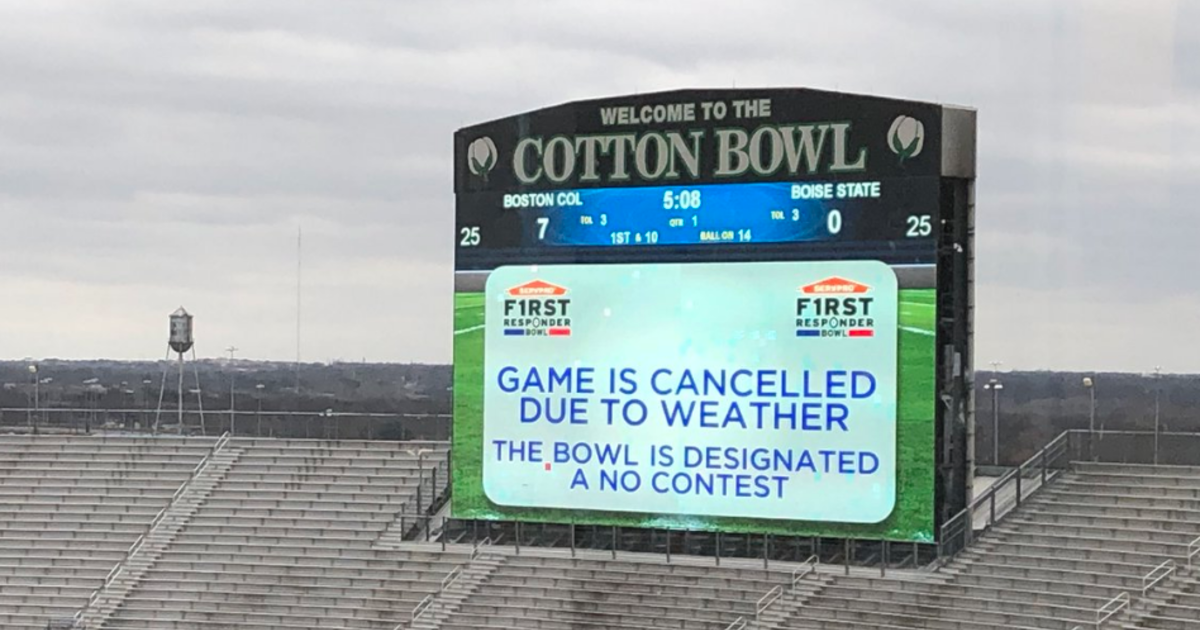 College Bowl Game Cancelled In Dallas Due To Lightning CBS Texas