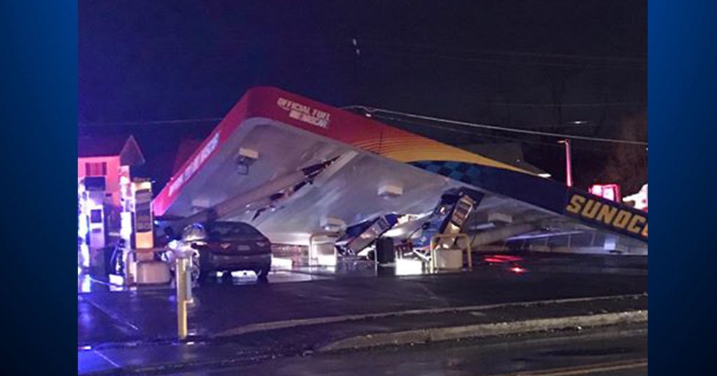 Roof Of Sunoco Gas Station In Monroeville Collapses - CBS Pittsburgh Roof Of Sunoco Gas Station In Monroeville Collapses