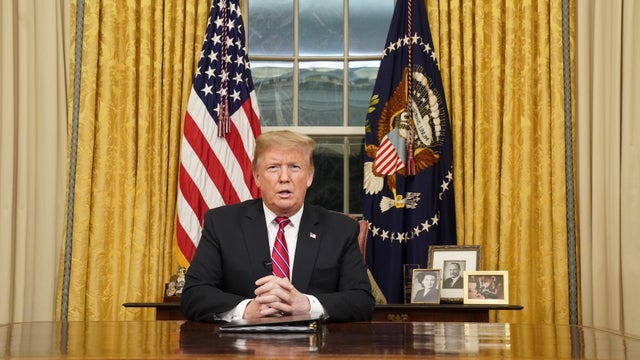 President Trump Oval Office address &mdash; border wall 
