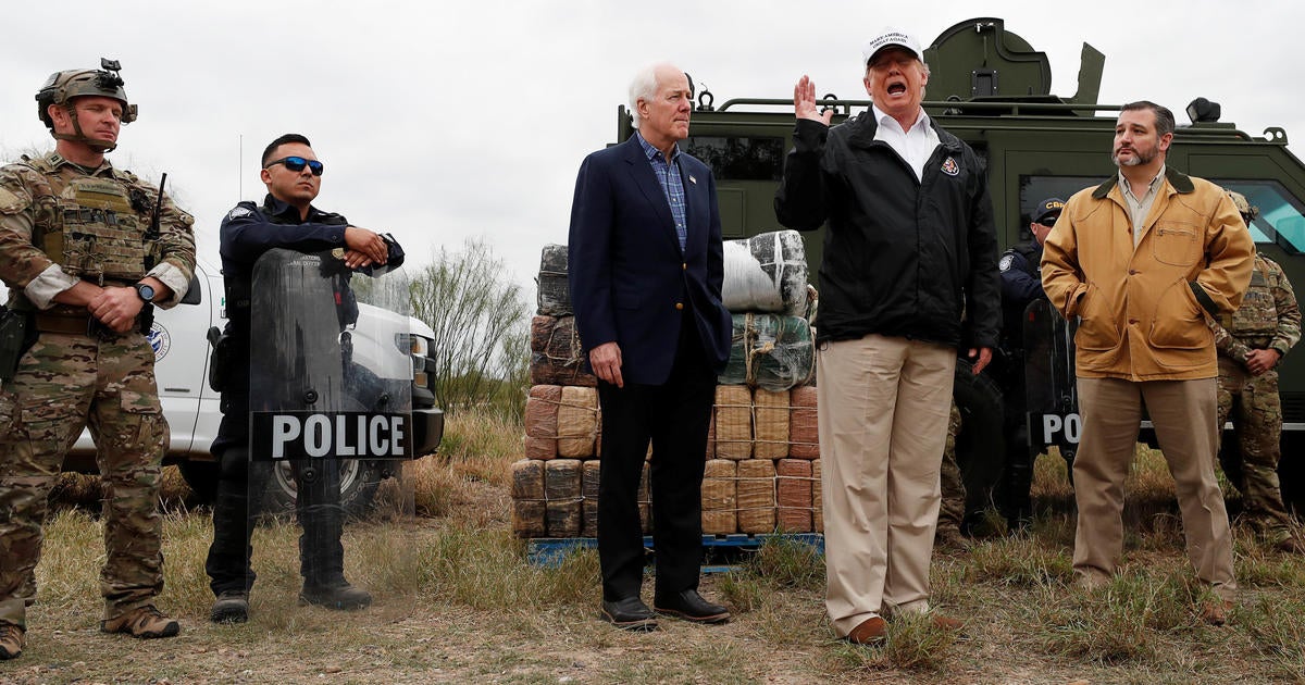 Trump border visit: President Trump visits border city McAllen, Texas ...