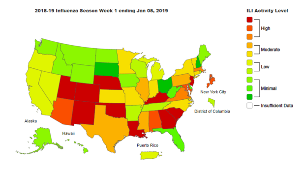 new flu stats map (cdc website) 