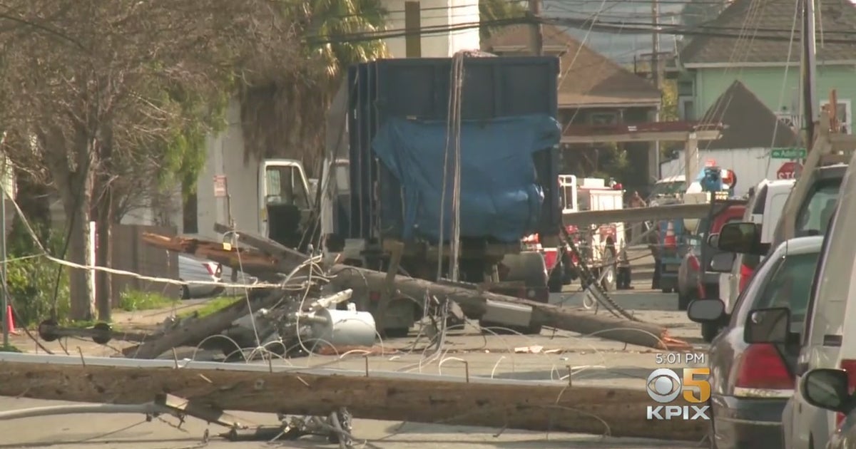 Truck Crash Brings Down Power Lines In Oakland, Leaving 1,500 Without ...