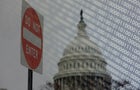 A traffic sign at the U.S. Capitol during the partial government shutdown in Washington 