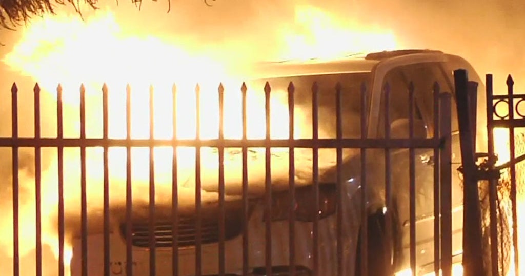 Van, Car Go Up In Flames In Miami Gardens - CBS Miami