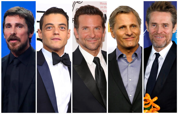 Best actor Oscar nominees for the 91st annual Academy Awards (L-R)   Bale, Malek, Cooper, Mortensen and Dafoe are seen in a combination of file photos 