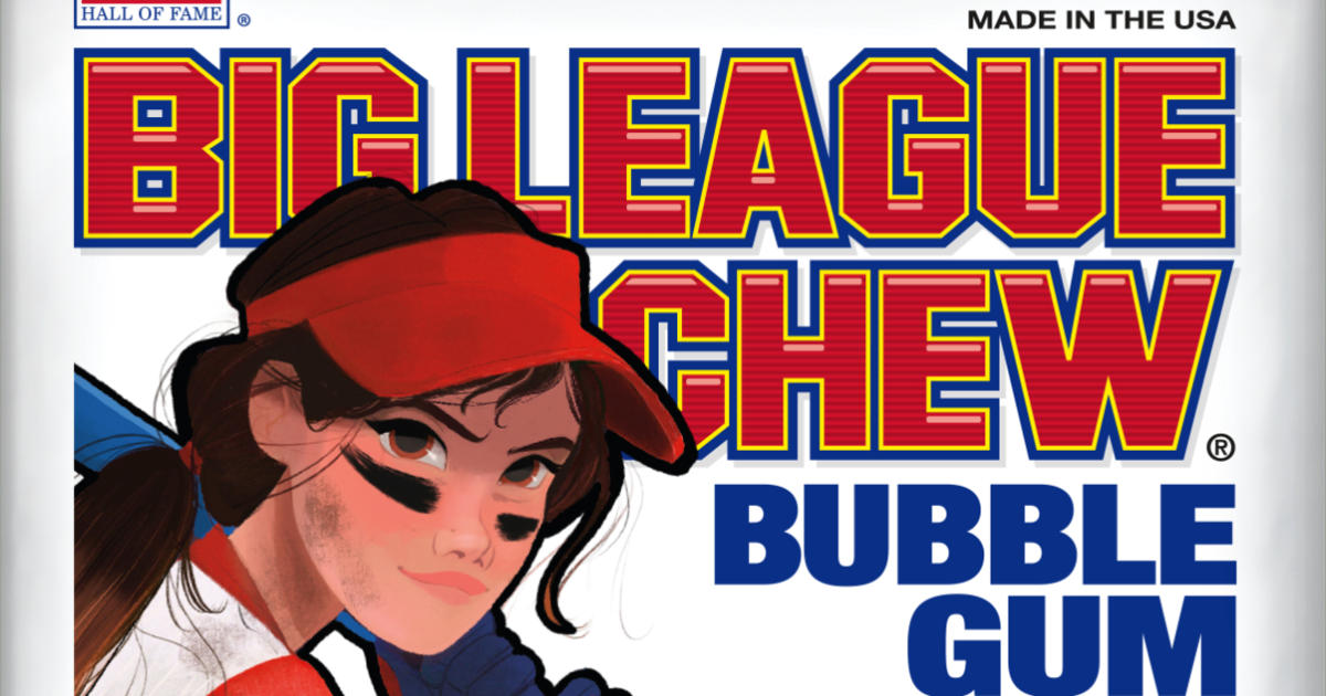 Big League Chew adds a female softball player to gum packs