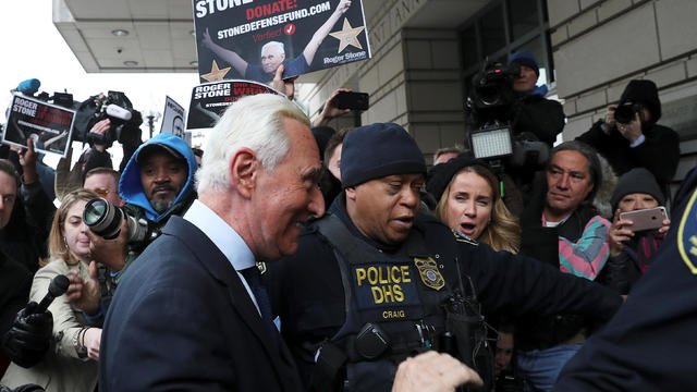 Roger Stone arrives for arraignment at U.S. District Court in Washington 