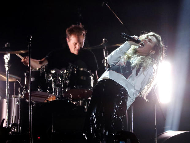 Miley Cyrus performs during the I Am The Highway: A Tribute to Chris Cornell concert at The Forum in Inglewood 