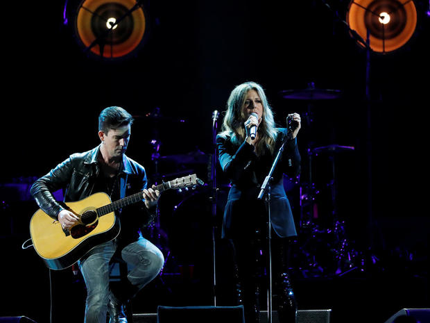 Rita Wilson performs during the I Am The Highway: A Tribute to Chris Cornell concert at The Forum in Inglewood, California 