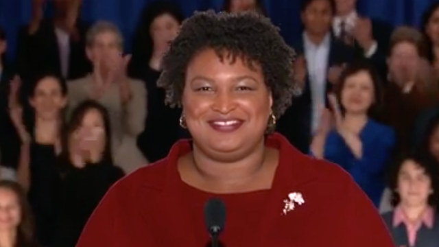 Georgia Democratic gubernatorial nominee Stacey Abrams speaks to supporters during a midterm election night party in Atlanta, Georgia, U.S. 