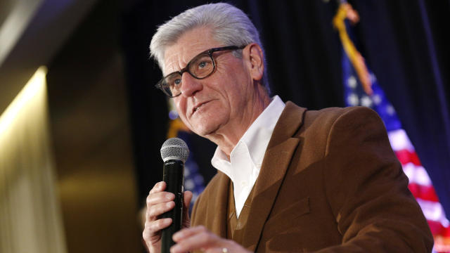 Phil Bryant, governor of Mississippi, speaks during an election night party for Republican U.S. Senator Cindy Hyde-Smith in Jackson 