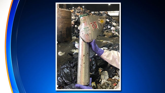 Officials Oxygen Tank Explodes Inside Sanitation Truck On Upper West Side CBS New York