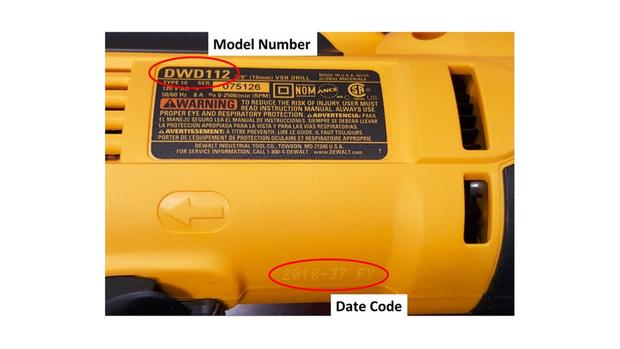 dewalt drill date code 