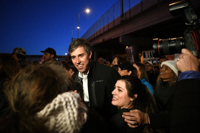 Beto O'Rourke participates in a march in El Paso 