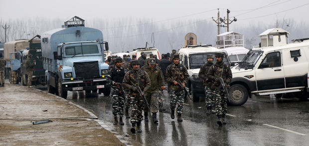 Terrorist Attack On CRPF Convoy In Pulwama, Kashmir 