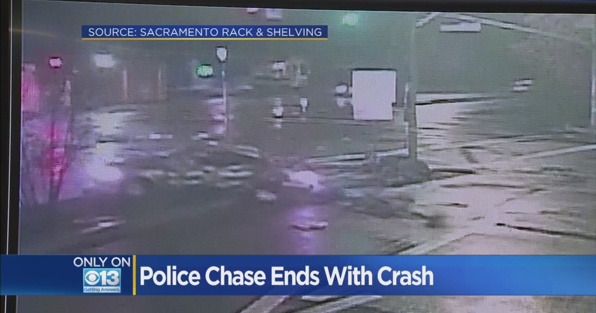 Caught On Camera: Police Chase Ends In Spinning Crash - CBS Sacramento