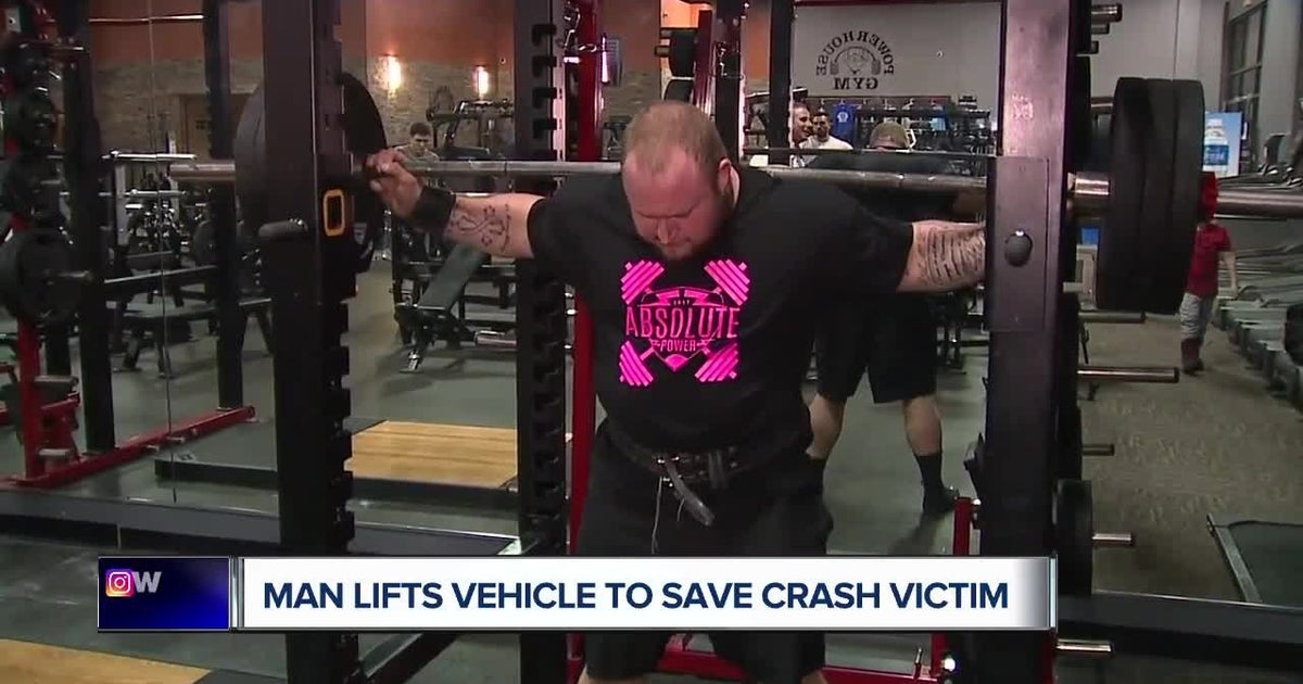 Powerlifter Pushes 2Ton Jeep Off Man Trapped Underneath Good Day