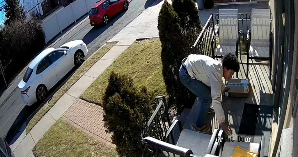 Nassau County Package Thief Caught On Camera, Police Say - CBS New York