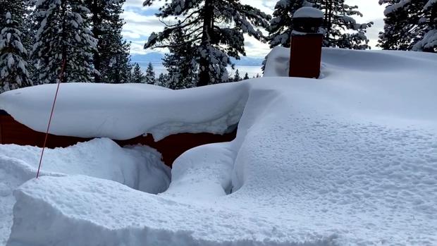 A Home Is Covered With Deep Snow In Incline Village 