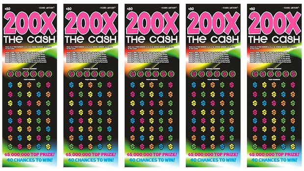 200X The Cash lottery scratch off 