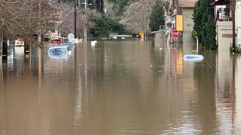 Flooded Russian River Submerges Several Sonoma County Communities - CBS ...