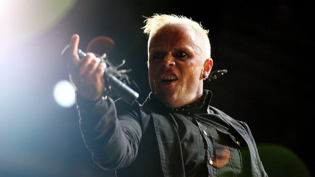 FILE PHOTO: British singer Keith Flint of techno group "The Prodigy" performs during the first day of the Isle of Wight Festival 
