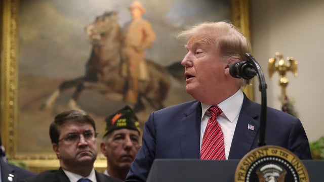 U.S. President Trump participates in executive order signing ceremony at the White House in Washington 