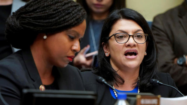 U.S. Rep. Rashida Tlaib questions Cohen during House Oversight hearing on Capitol Hill in Washington 