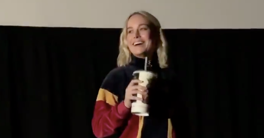 Brie Larson surprises "Captain Marvel" fans: Brie Larson captivates
