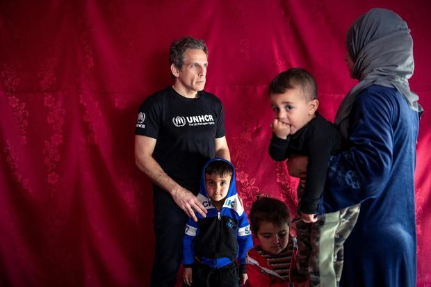 Lebanon. UNHCR Goodwill Ambassador Ben Stiller meets Syrian refugees 