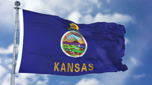Kansas Waving Flag 