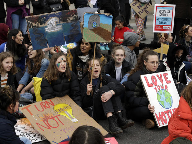 Britain Climate Student Protests 