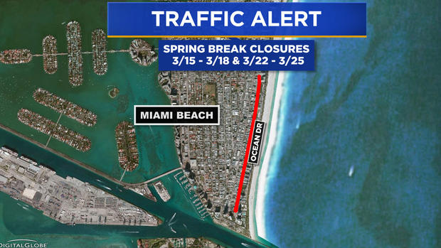 Miami Beach Spring Break Ocean Drive Closure Map 1024x576 