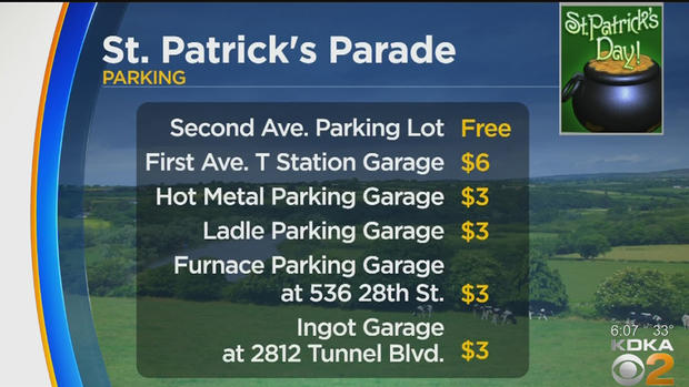 St. patrick's Day parking 