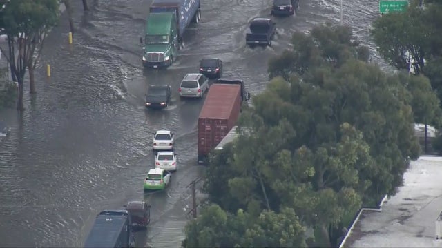 Flooded 710 freeway 