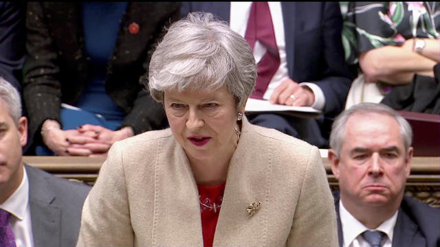 Britain's Prime Minister Theresa May speaks in the Parliament in London 