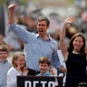 Democratic 2020 U.S. presidential candidate Beto O'Rourke, his wife Amy and their children attend a kickoff rally on the streets of El Paso 