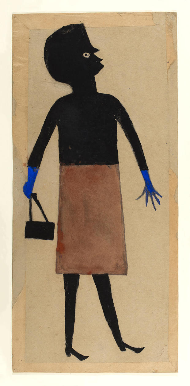 bill-traylor-gallery-woman-blue-gloves-brown-skirt.jpg 