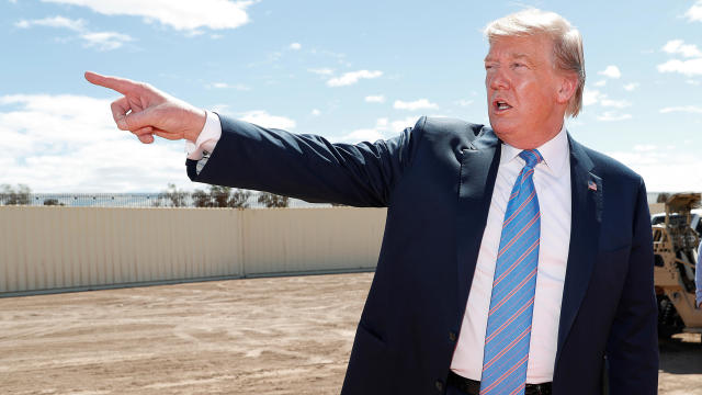 U.S. President Trump visits U.S.-Mexico border in Calexico, California 