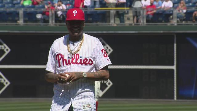 Watch: Sixers Legend Allen Iverson Throws First Pitch At Phillies