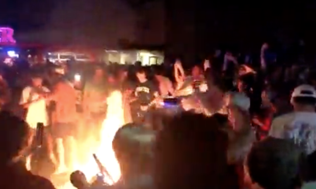 Texas Tech fans start fires after Final Four victory 