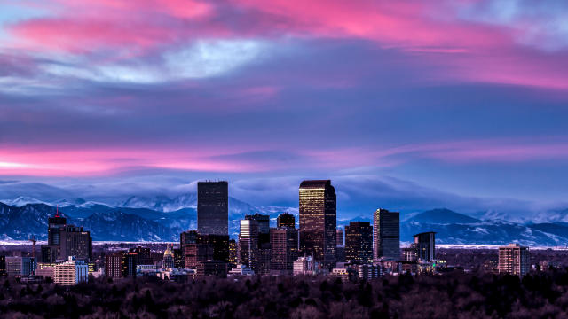 Denver Sunset Skyline 