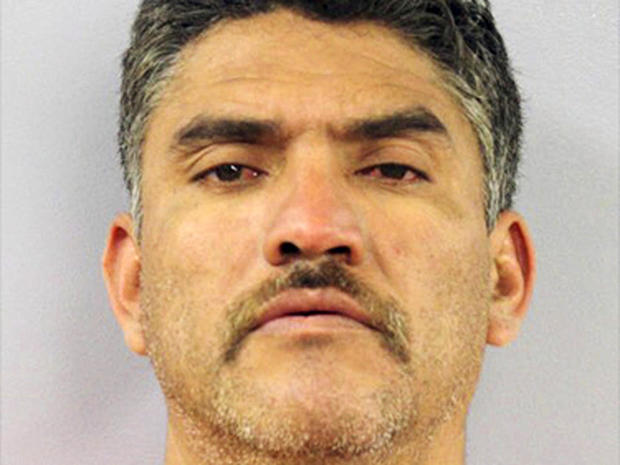 This file booking photo provided by the Montgomery County Jail in Missouri shows Pablo Serrano-Vitorino. 