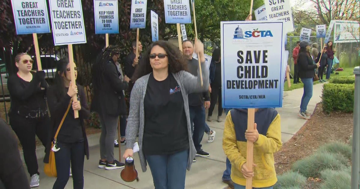 Sacramento teachers fight for "what's right" with strike - CBS News